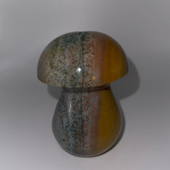 Ocean Jasper carved Mushroom A. - Picture 3 of 12